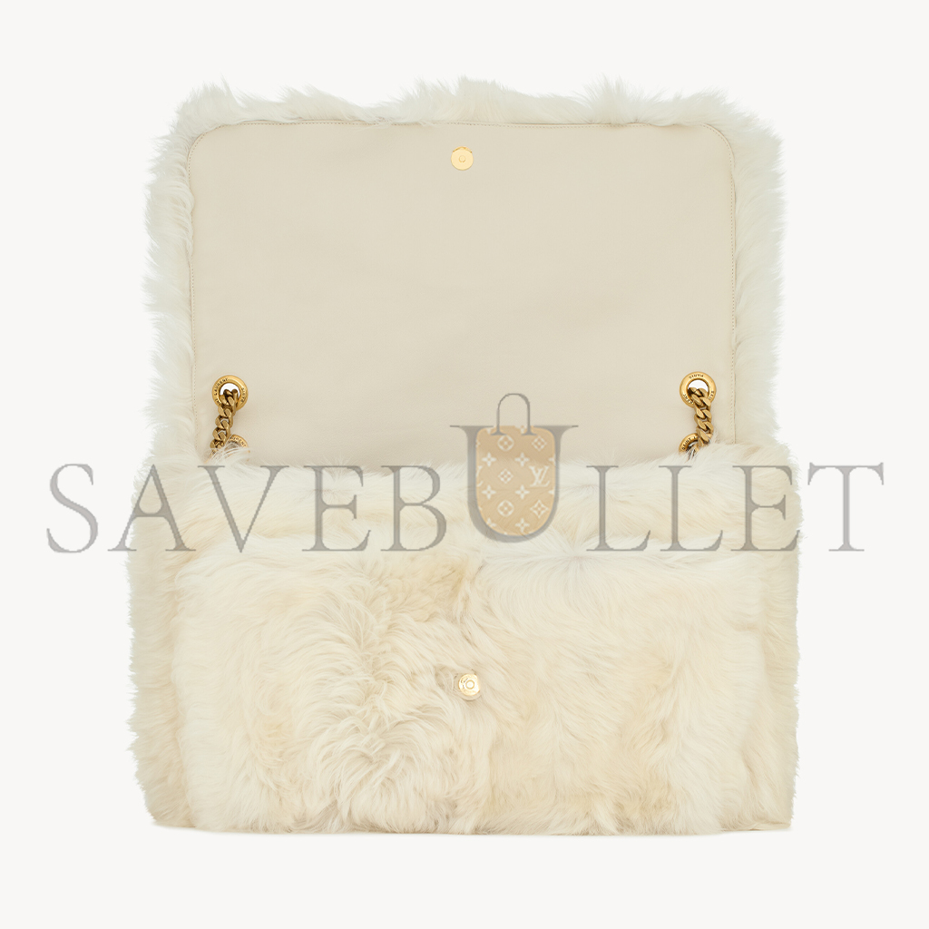 YSL NIKI OVERSIZED IN SHEARLING 801627AAD1N9483 (47*34*16cm)